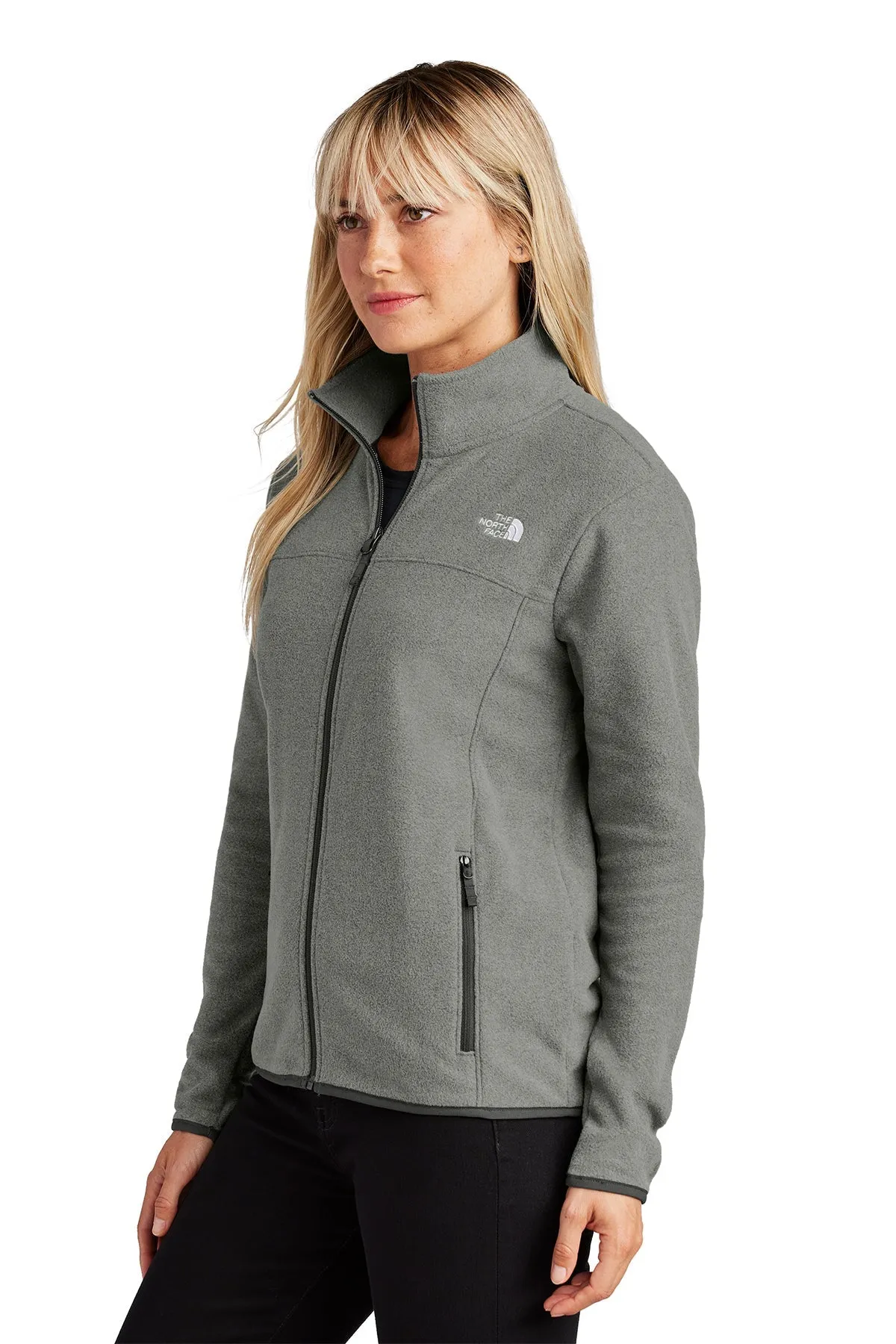 The North Face Ladies Glacier Custom Fleece Jackets, Medium Grey Heather