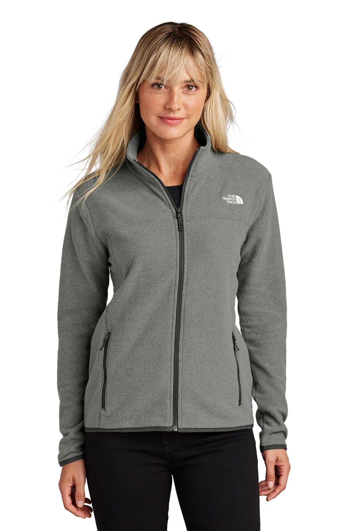 The North Face Ladies Glacier Custom Fleece Jackets, Medium Grey Heather