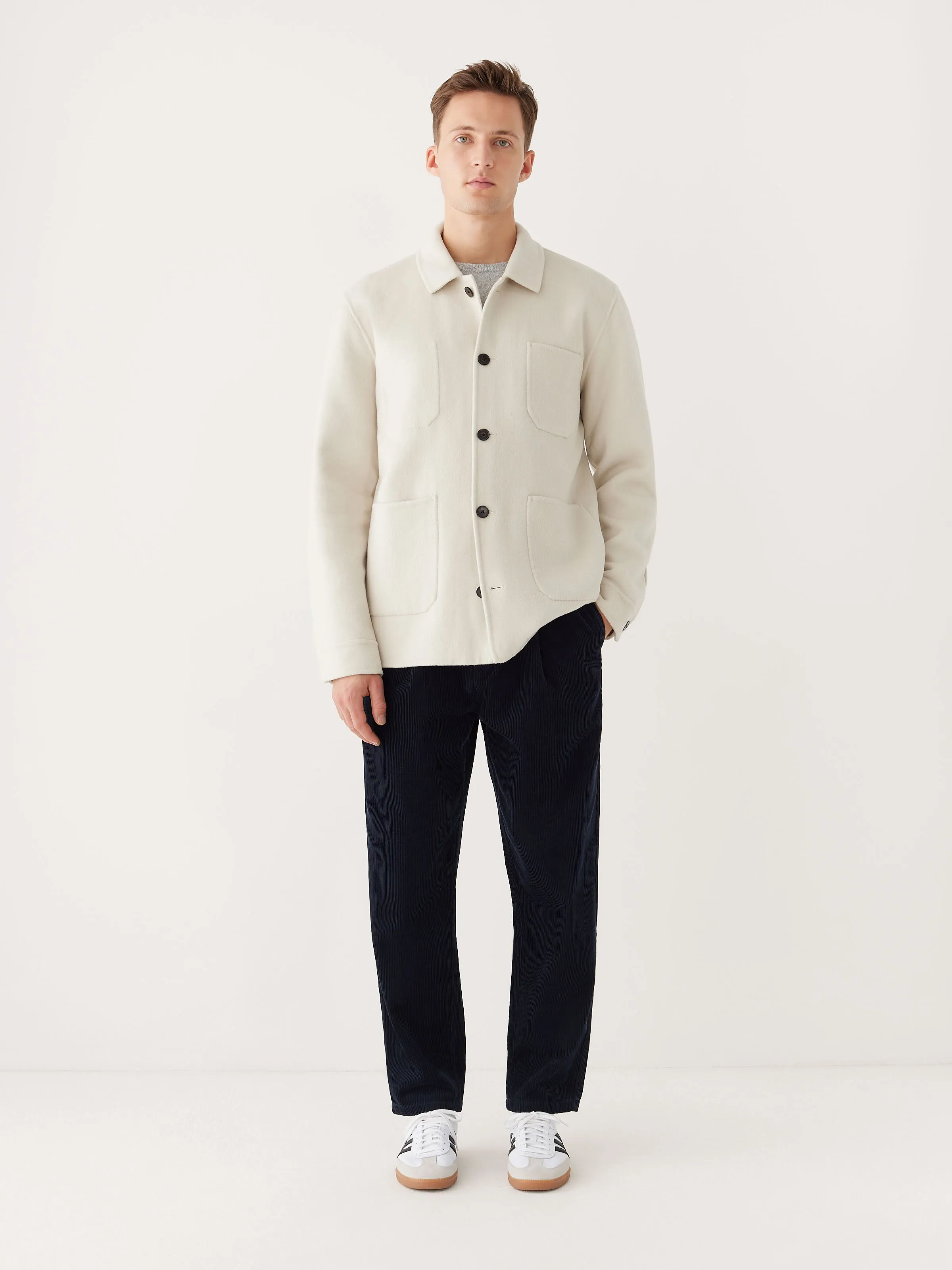 The Worker Wool Jacket in Light Grey