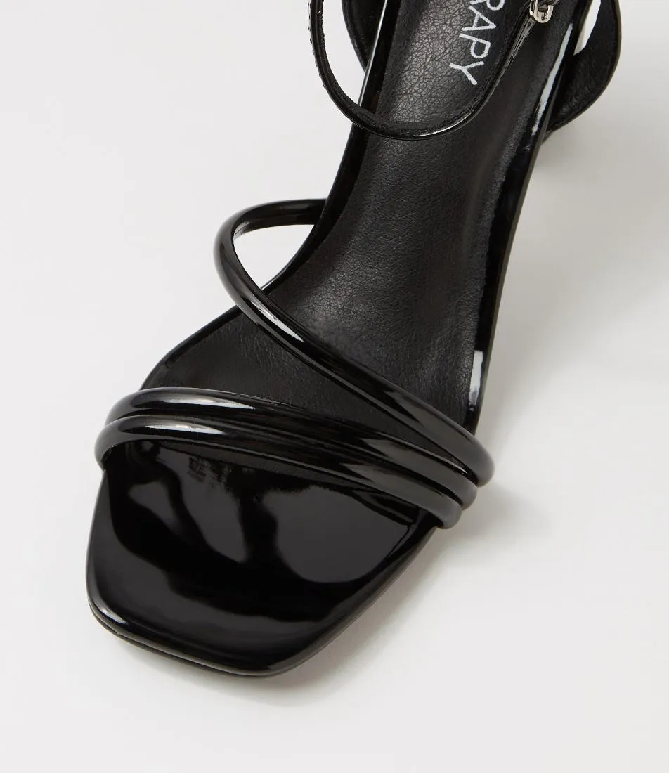 THERAPY Suri Black Patent Pu Sandals