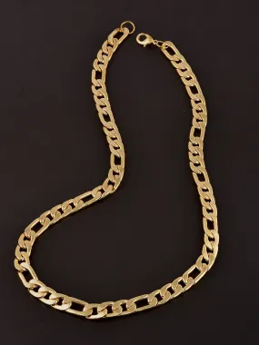 Thick Gold Plated Figaro Mens Chain
