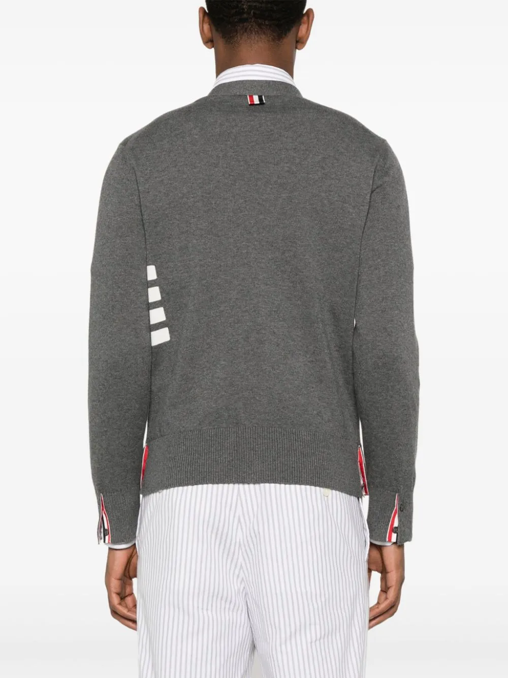 Thom Browne 4 Bar Cotton Cardigan