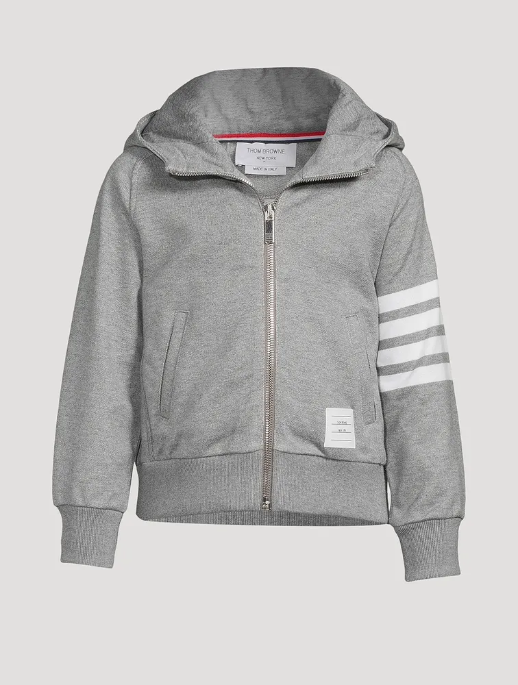 THOM BROWNE Classic Loop Back Zip Hoodie