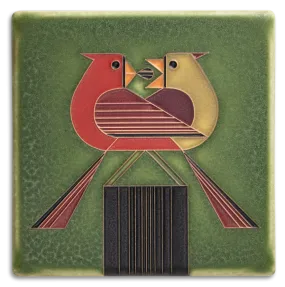 Tile 6x6 Redbird Romance Green