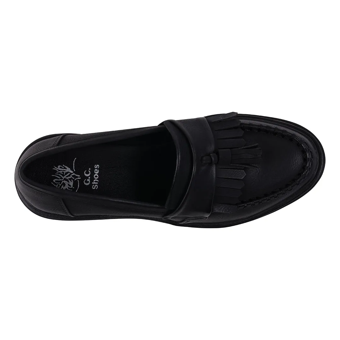 Tillie Black Tassel Loafers