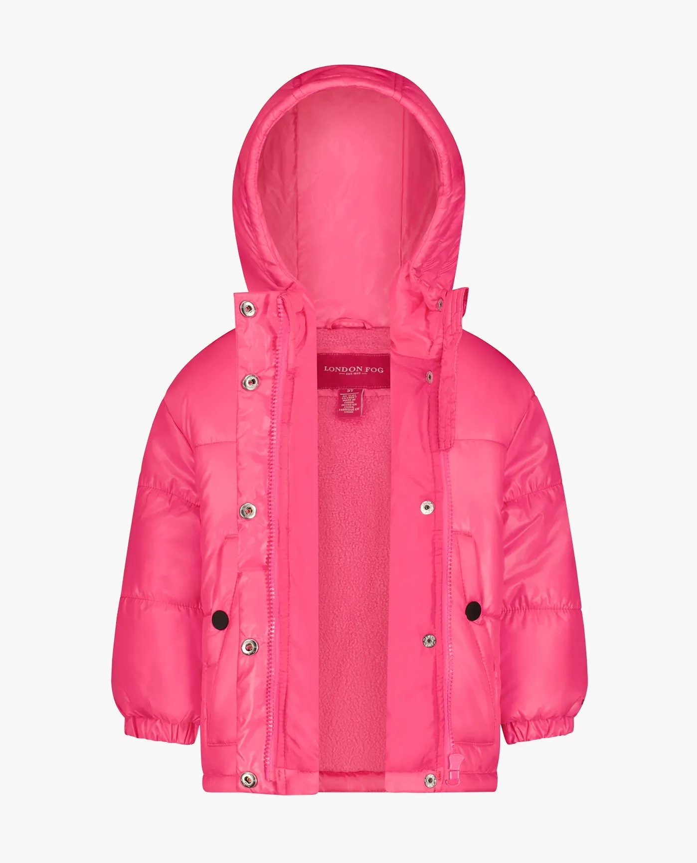 TODDLER GIRLS ZIP-FRONT HEAVY WEIGHT PUFFER