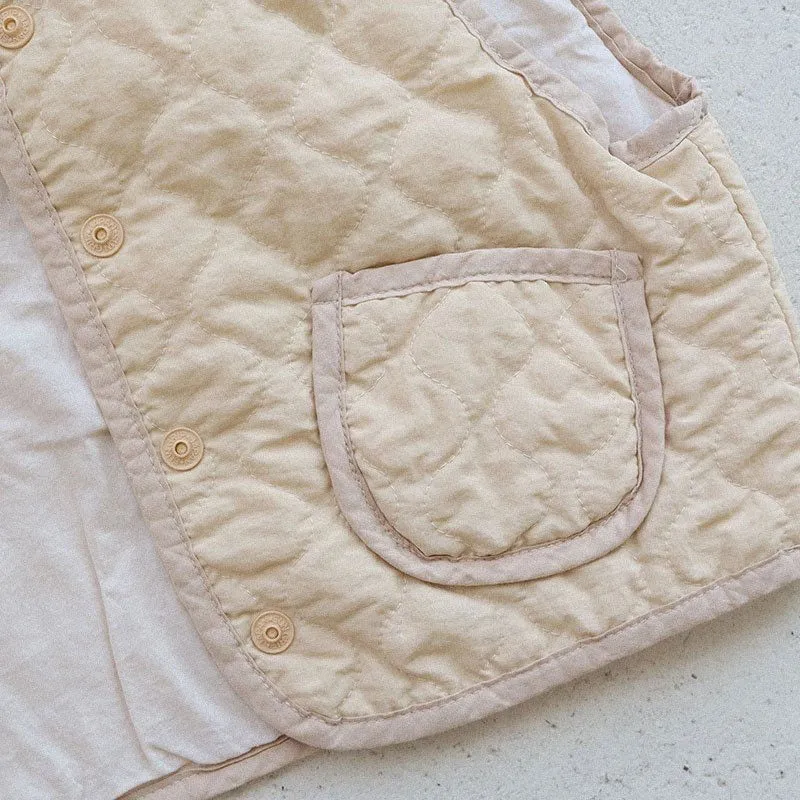 Toddler Quilted Mock-neck Vest (15m-7y) -2 Colors