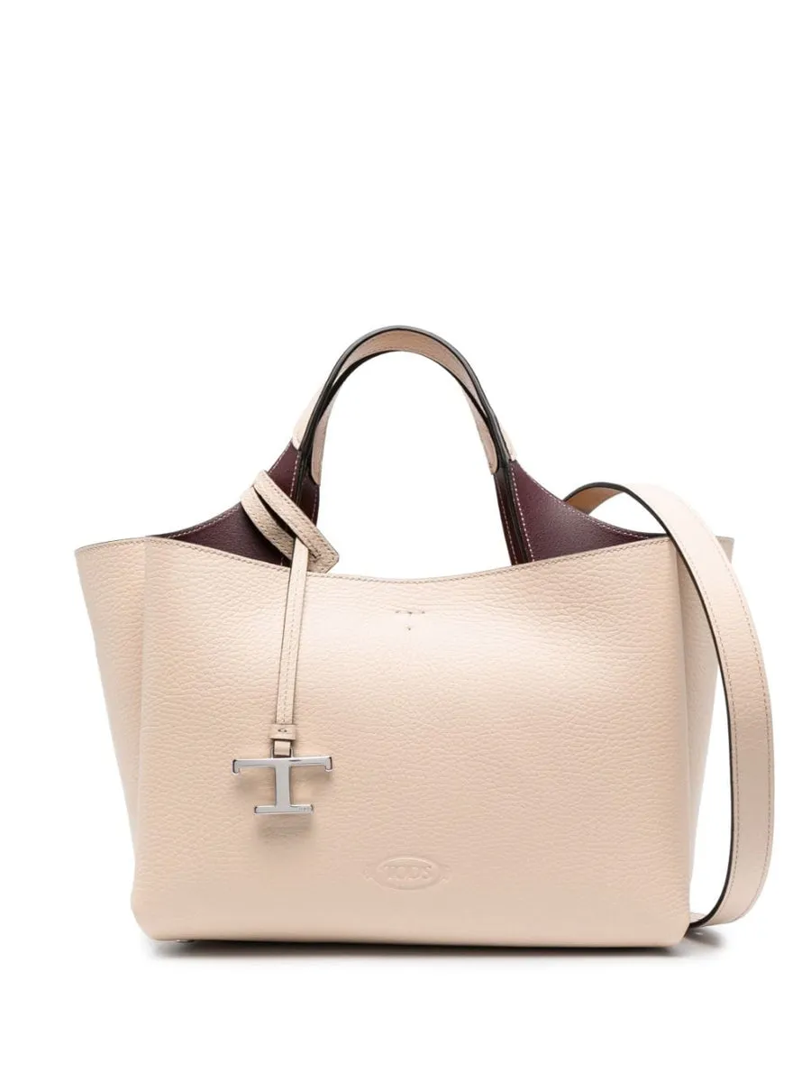 Tod's    Tod's T Timeless Mini Leather Tote Bag