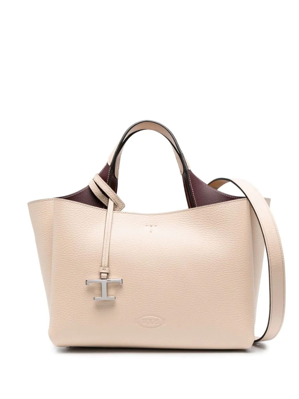 Tod's    Tod's T Timeless Mini Leather Tote Bag