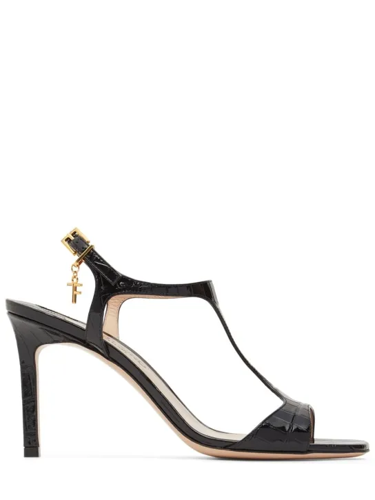 Tom Ford   85mm Angelina croc embossed sandals 