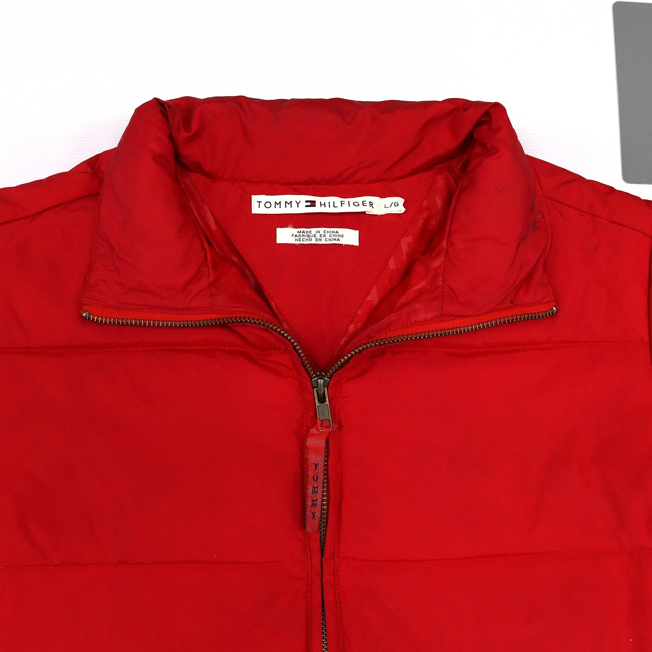 Tommy Hilfiger 00's Red Puffer Jacket