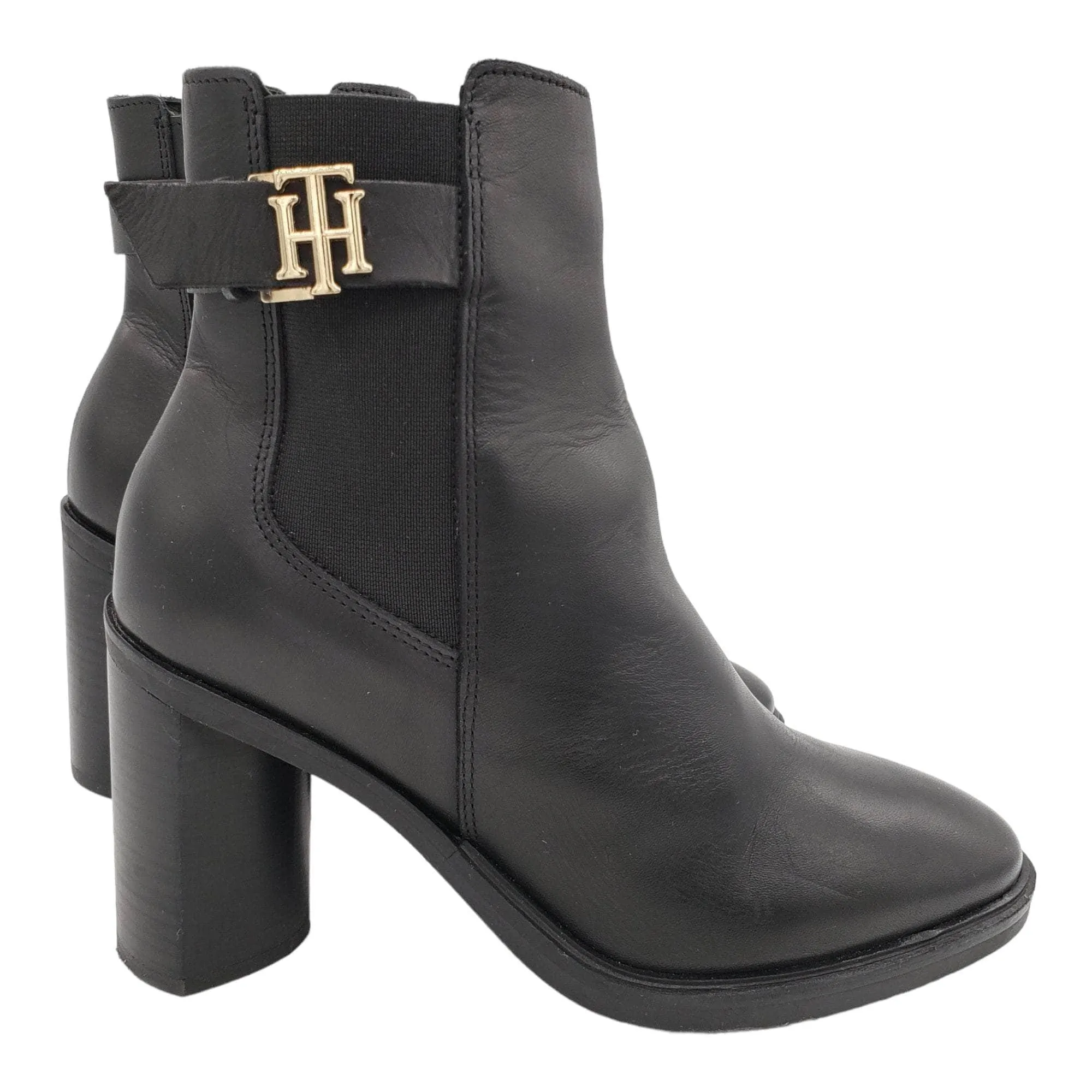 Tommy Hilfiger Black Heeled Ankle Boots