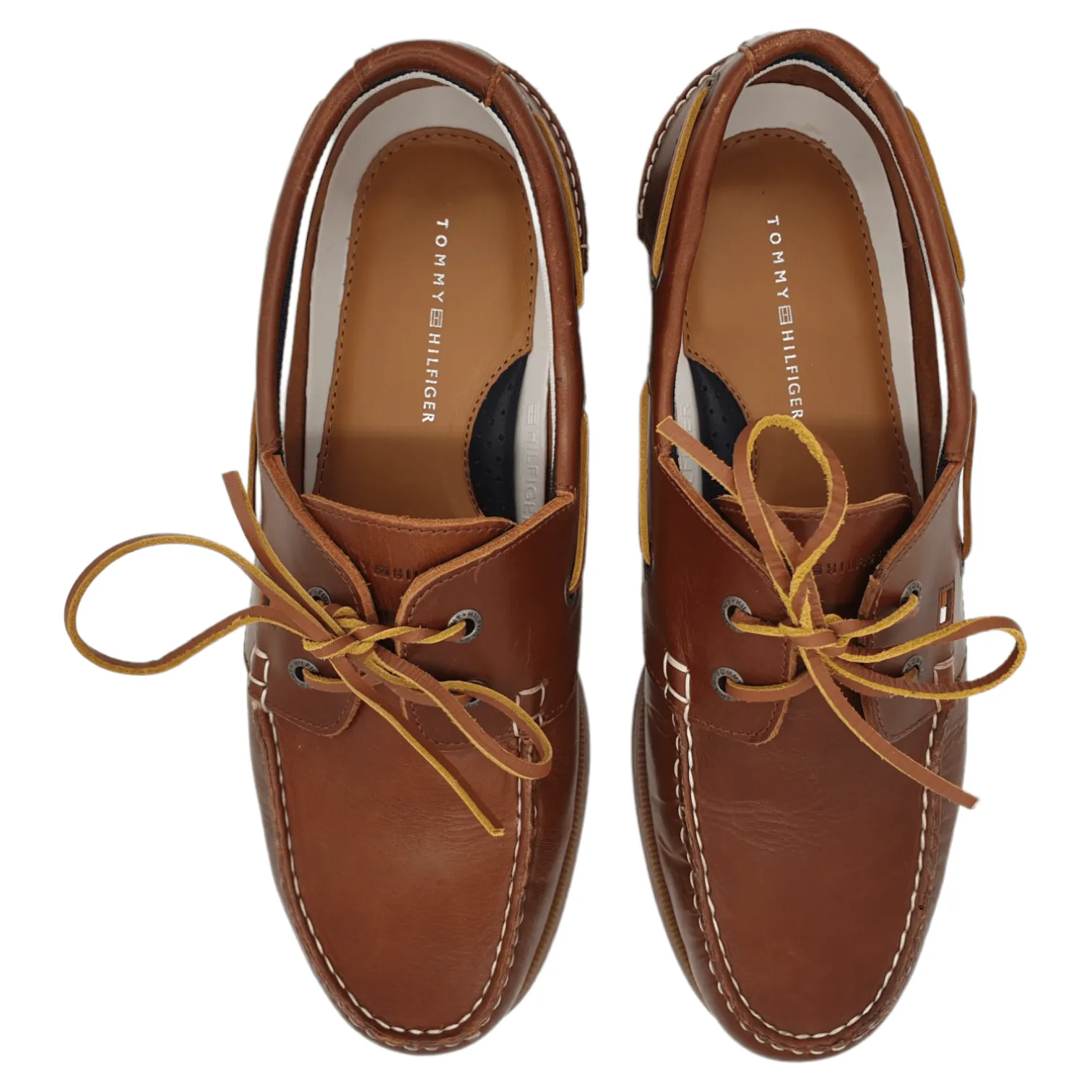 Tommy Hilfiger Brown Leather Deck Shoes