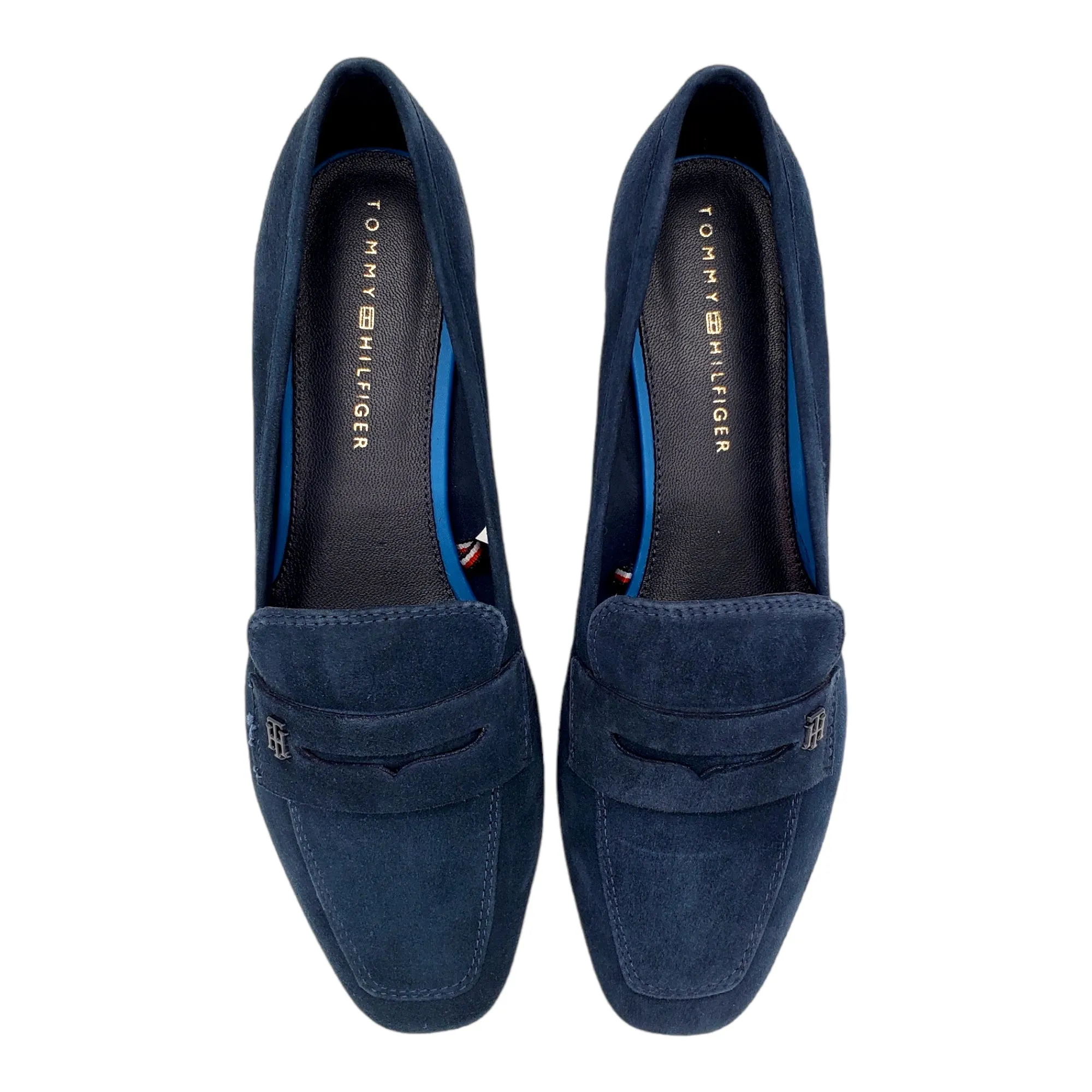 Tommy Hilfiger Navy Suede Loafers