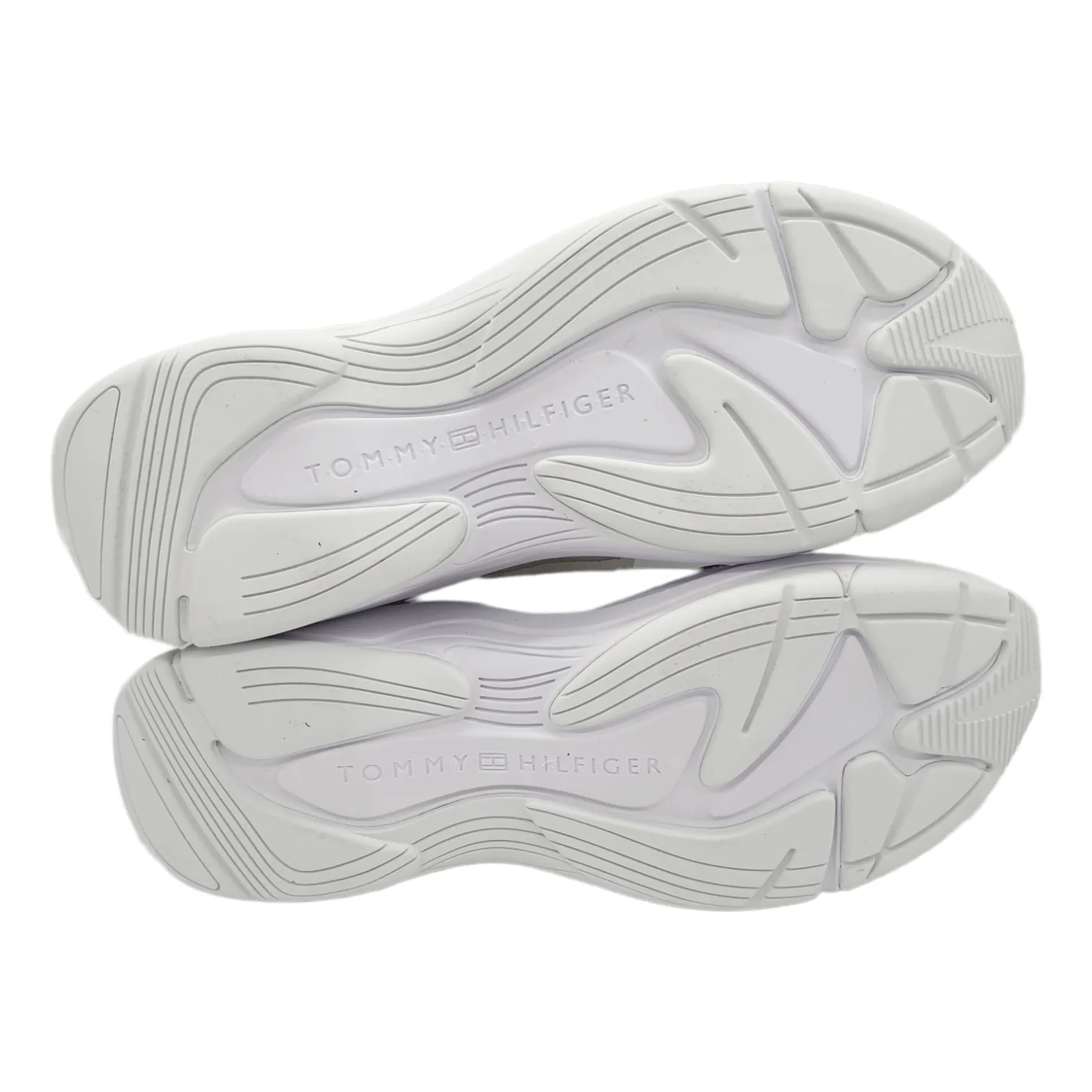 Tommy Hilfiger White & Cream Leather Trainers