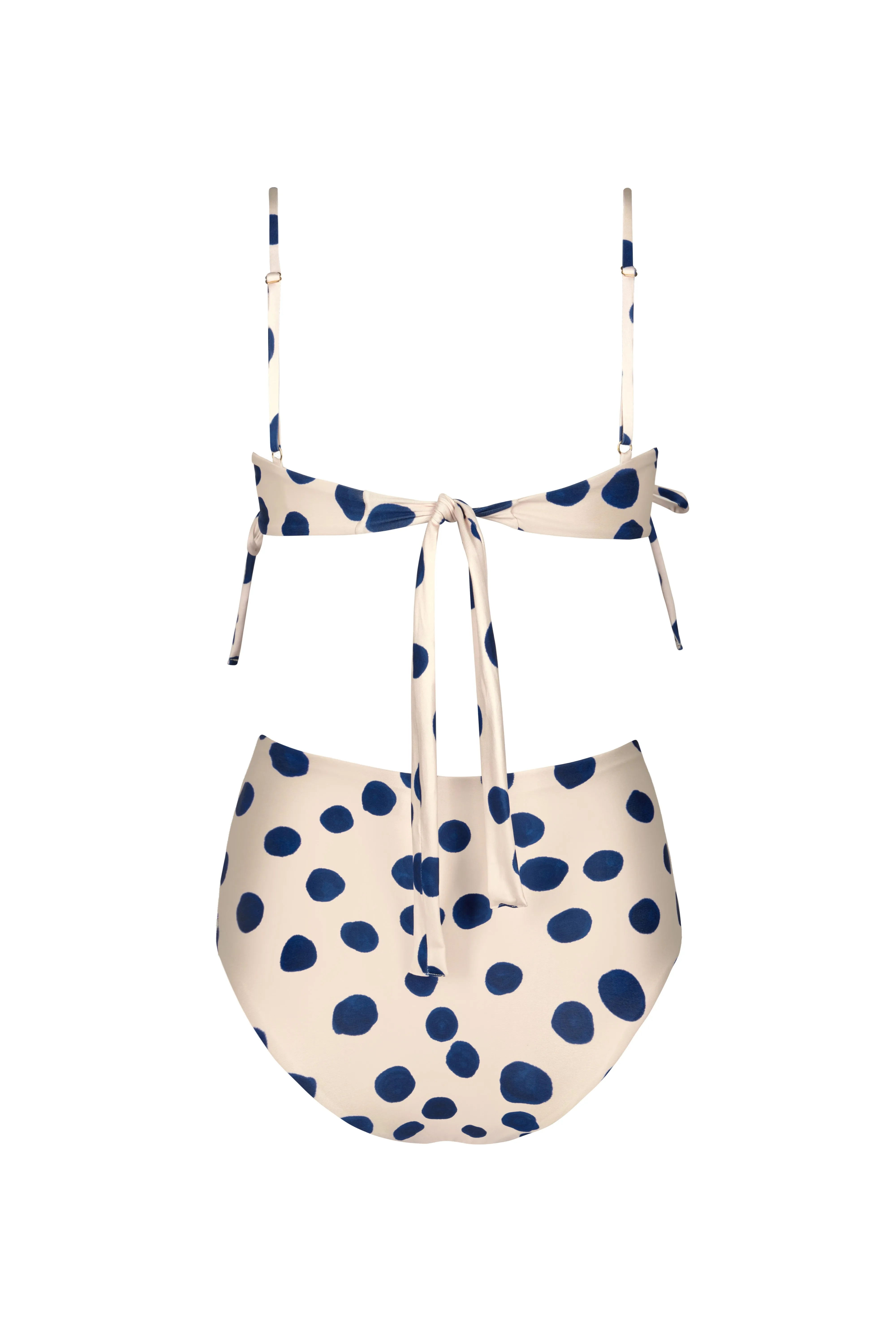 Top De Bikini Clarisa Blue Dots  & Bottom De Bikini Clari Blue Dots