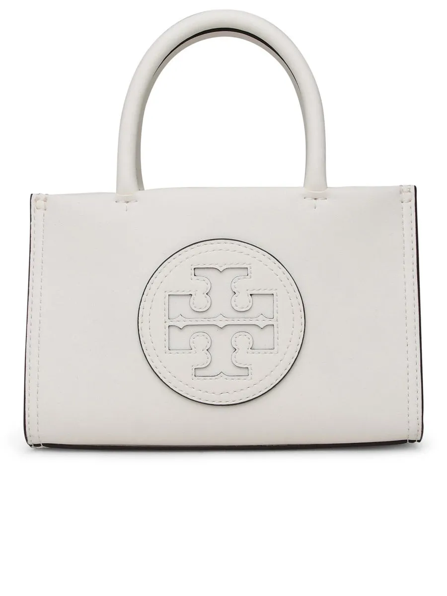 Tory Burch    Tory Burch Ella Mini White Lear Tote Bag