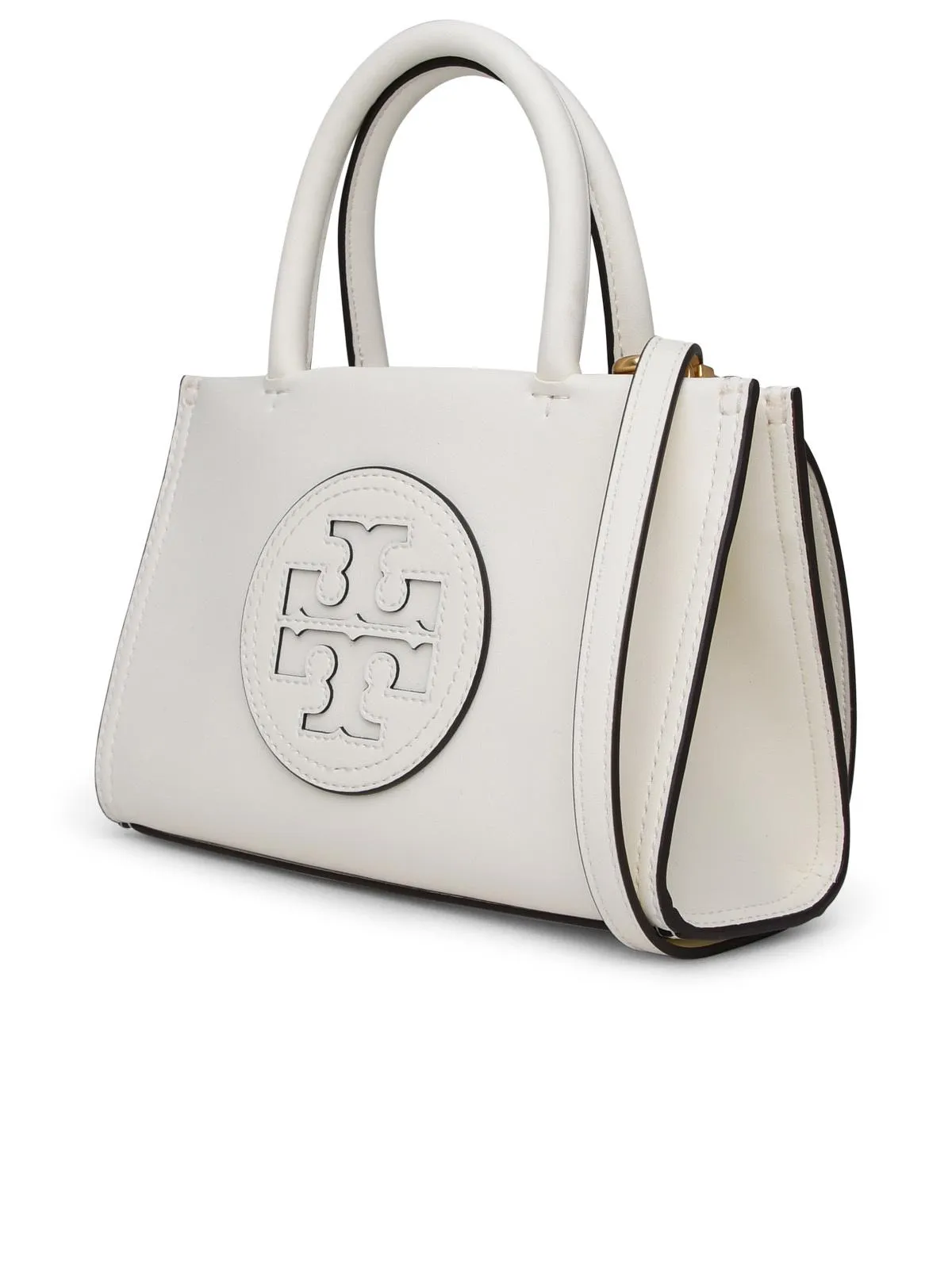 Tory Burch    Tory Burch Ella Mini White Lear Tote Bag