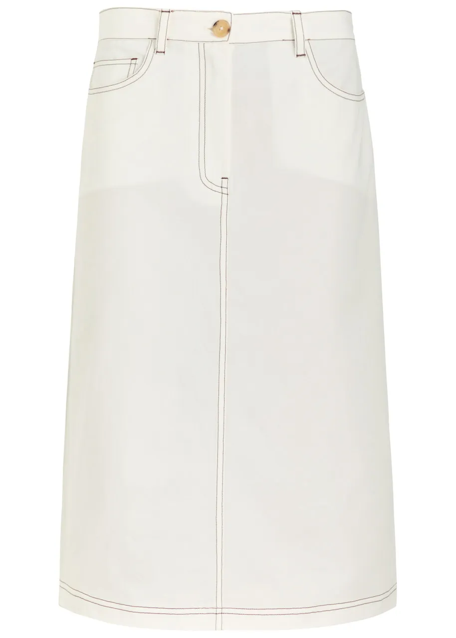 TOTEME Cotton midi skirt  -                         -                     -                