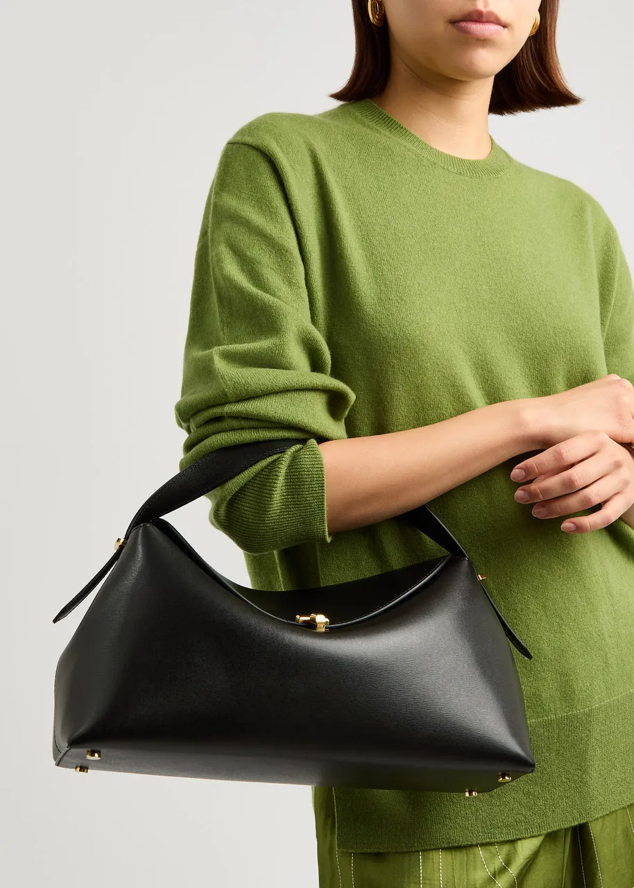 TOTEME T-Lock leather top handle bag  -                         -                     -                