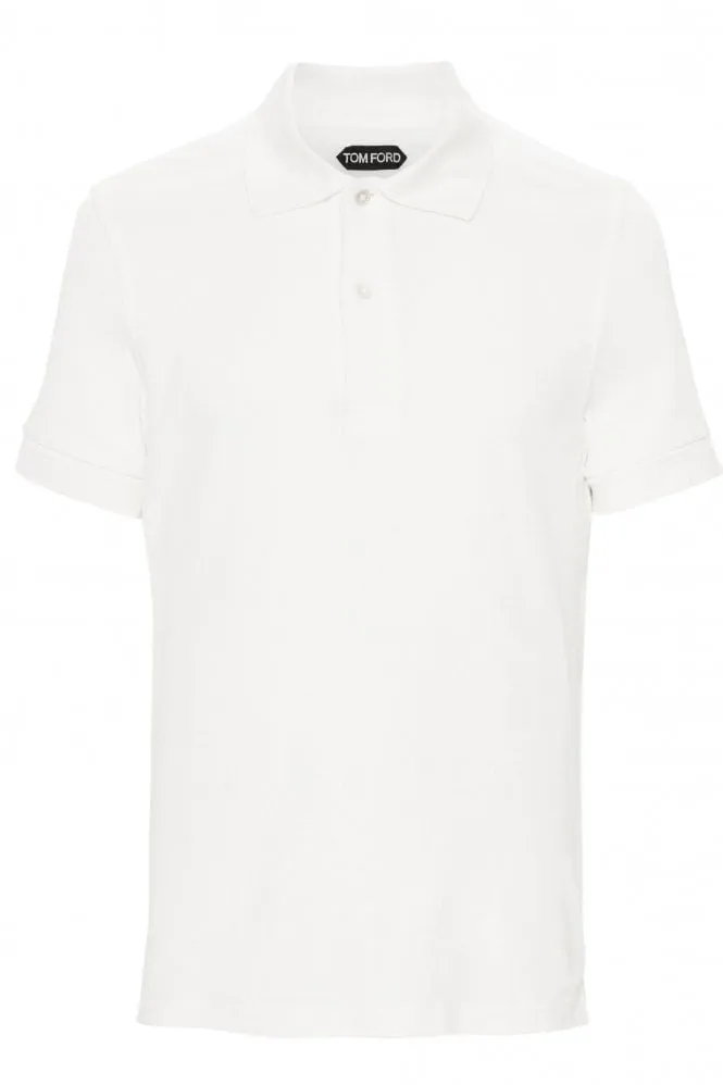 Towelling Short Sleeve Polo White