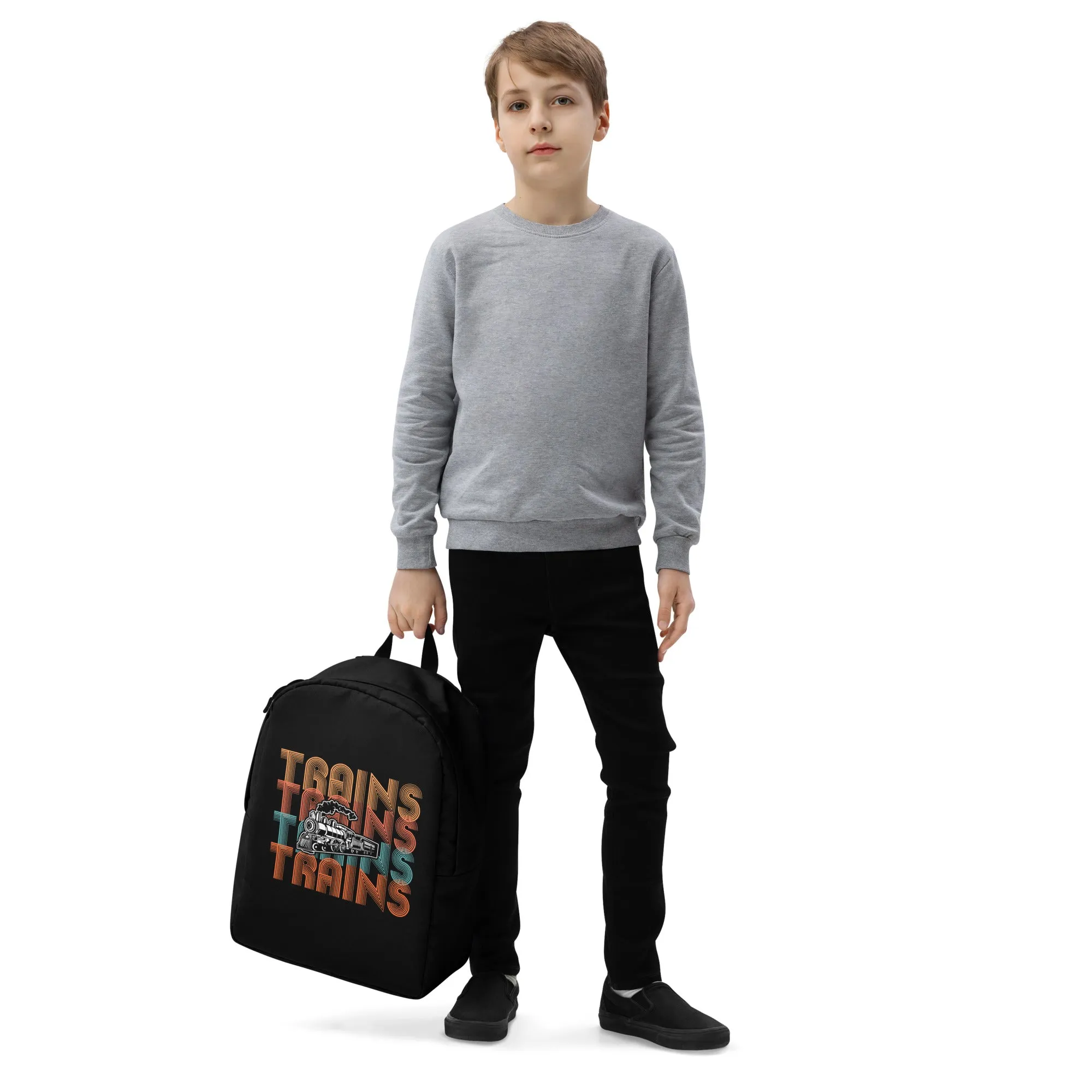 Trains, Trains, Trains Minimalist Backpack