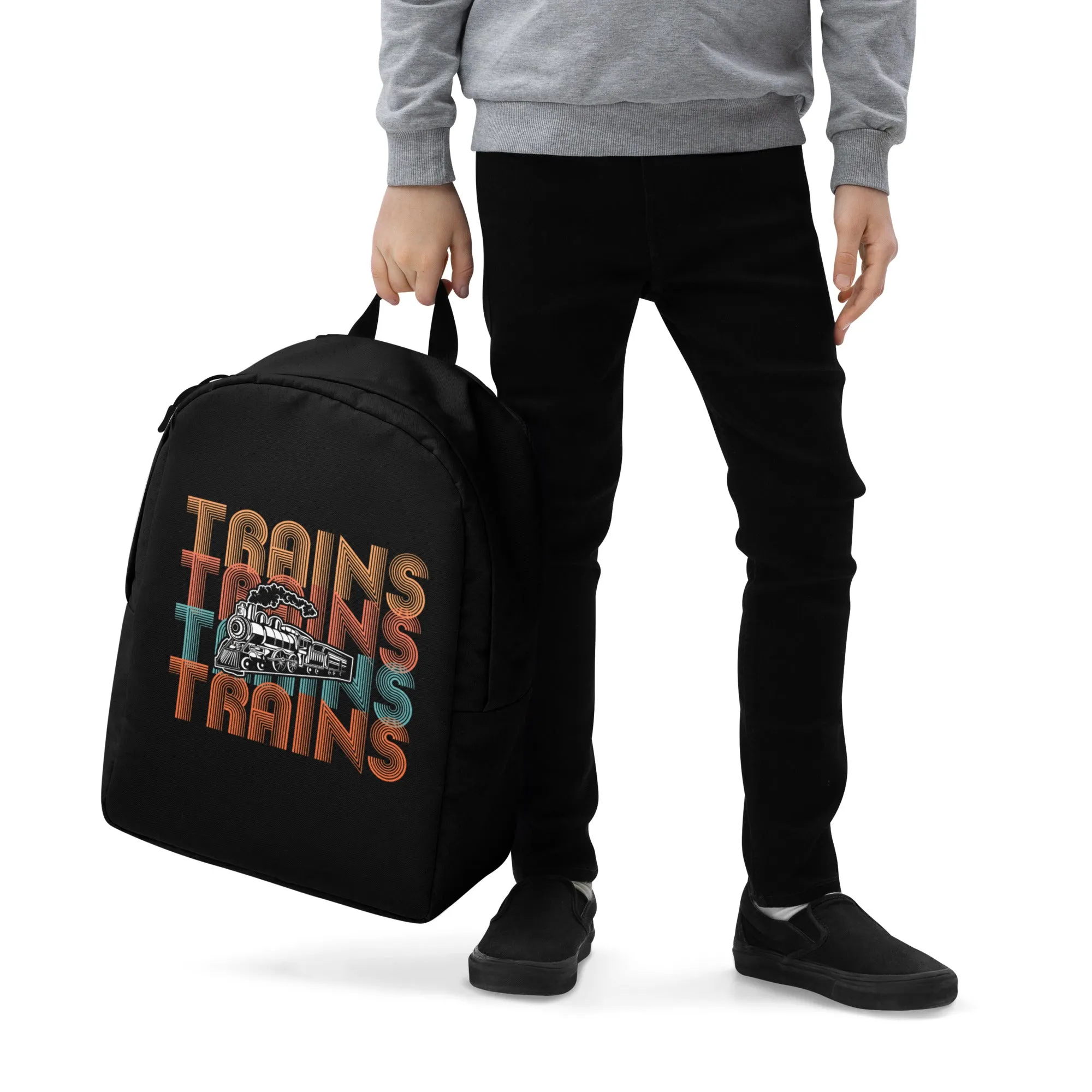Trains, Trains, Trains Minimalist Backpack