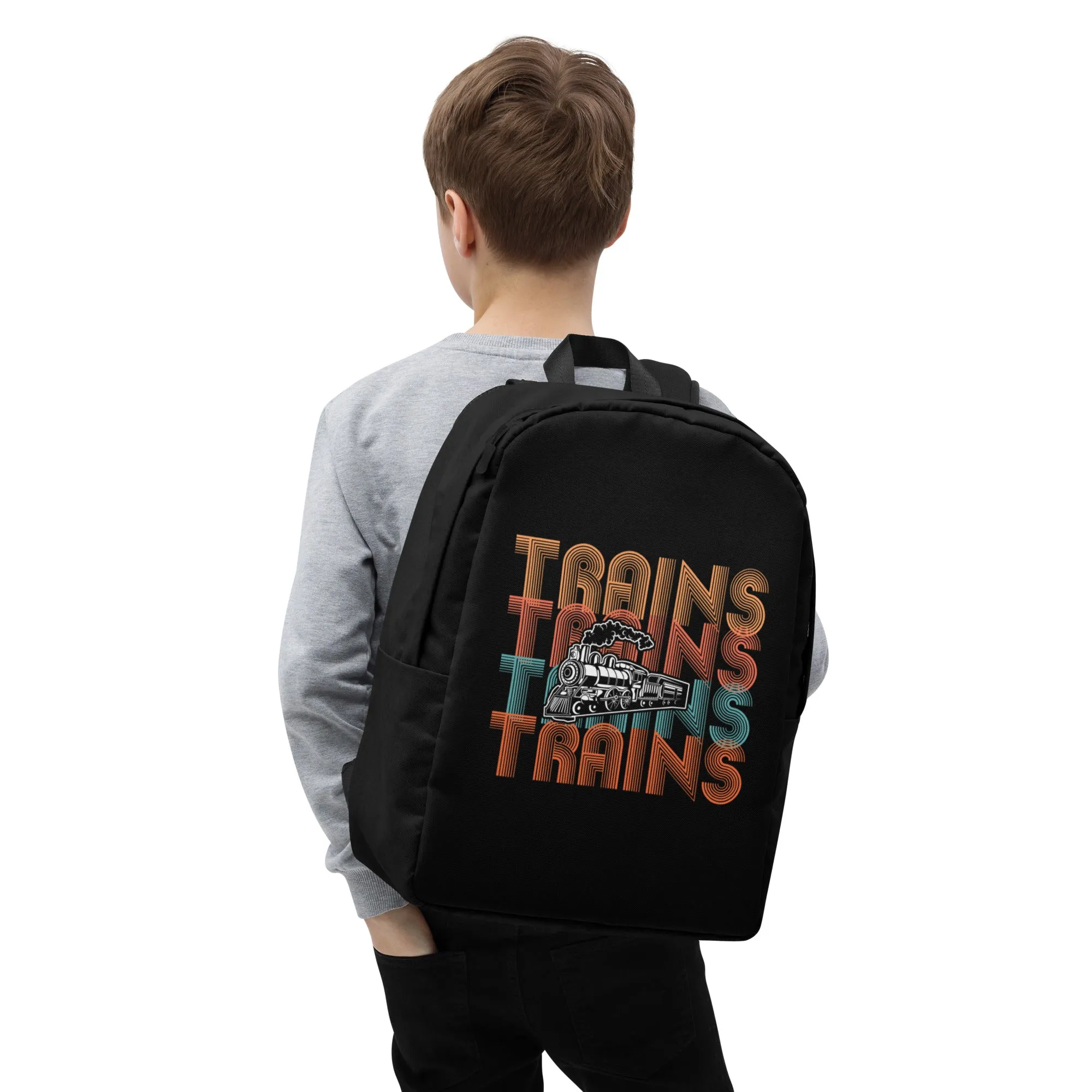 Trains, Trains, Trains Minimalist Backpack