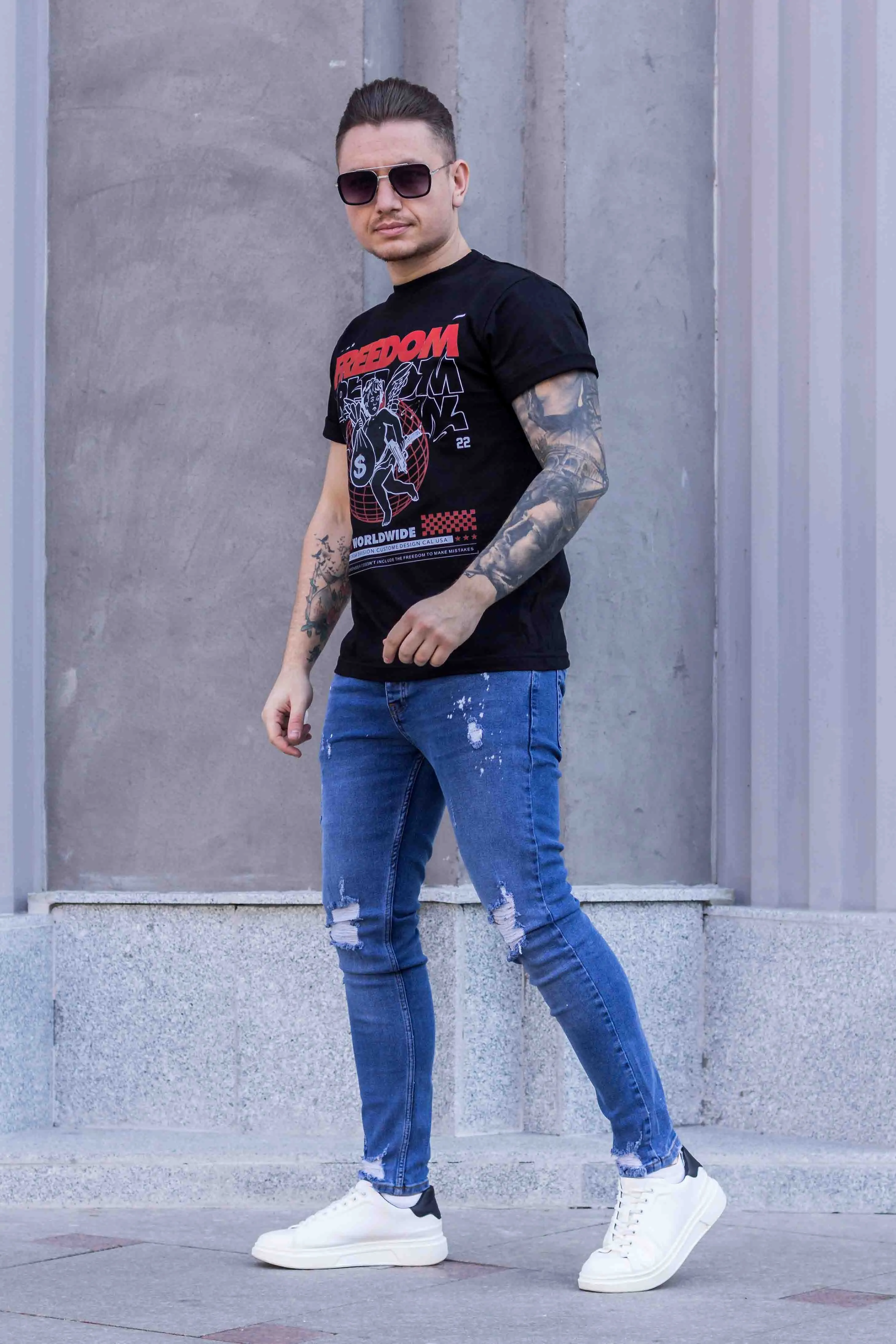 Tricou FREEDOM ANGEL Black