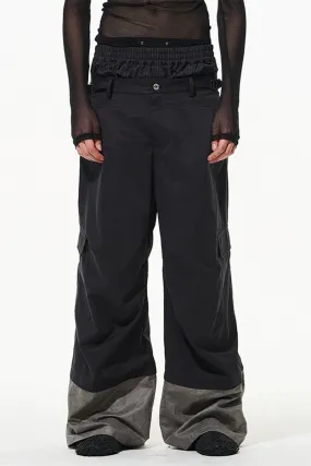 Triple Layer Colorblock Cargo Pants