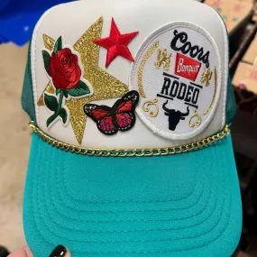 Turquoise Coors Trucker Cap