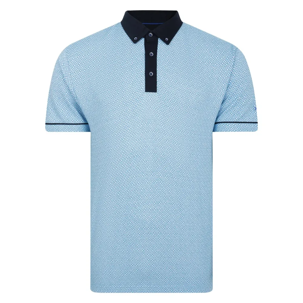 Two Colour Tile Jacquard Polo