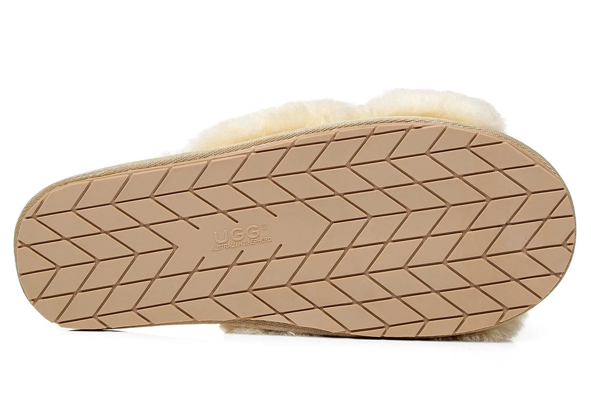 UGG Australian Shepherd Linty Womens Cross Fluffy Slide Slippers