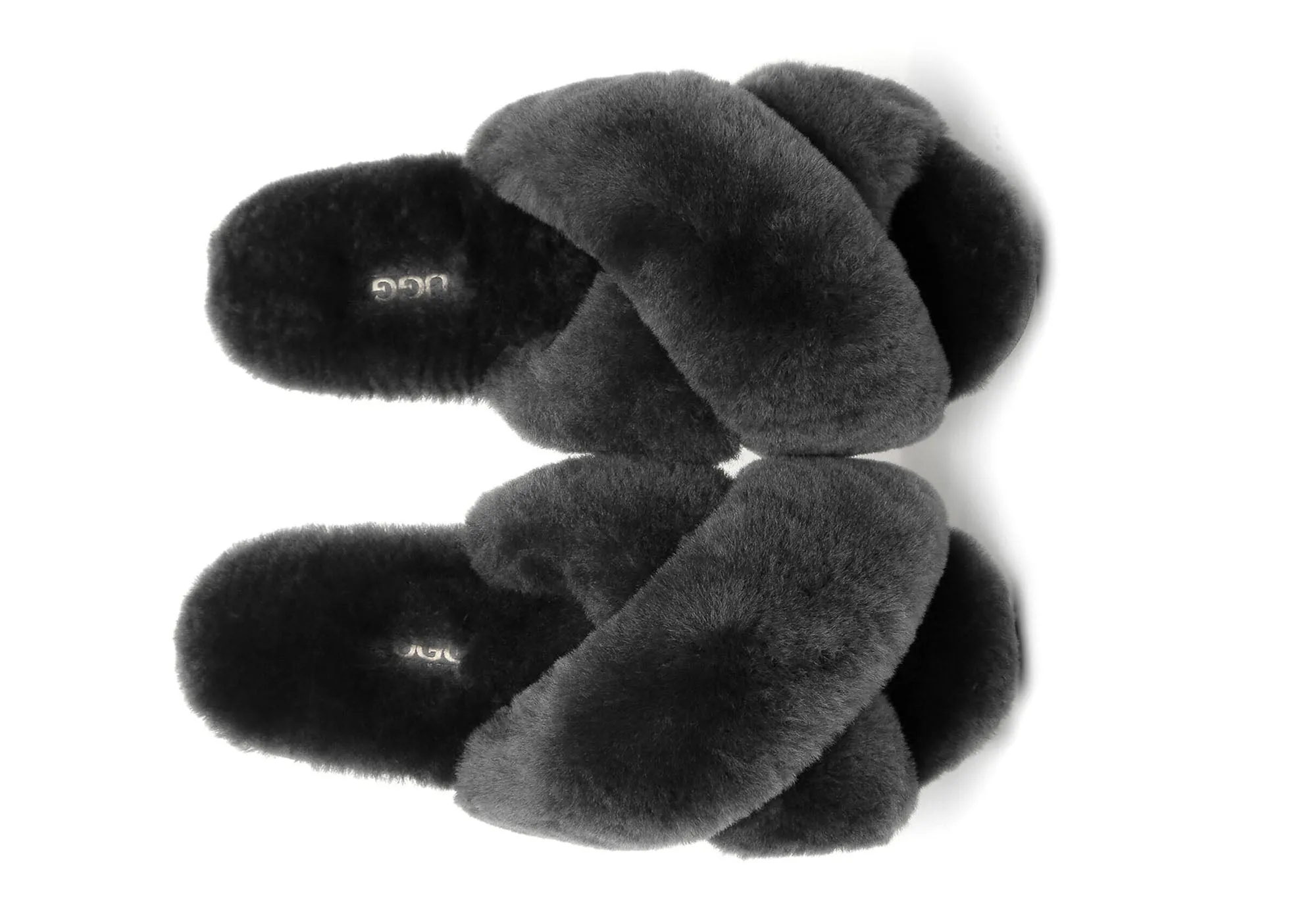 UGG Australian Shepherd Linty Womens Cross Fluffy Slide Slippers