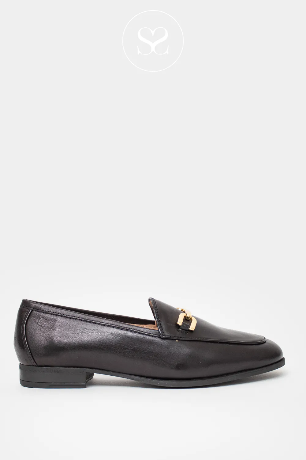 UNISA DAIMIEL BLACK LEATHER PENNY LOAFERS