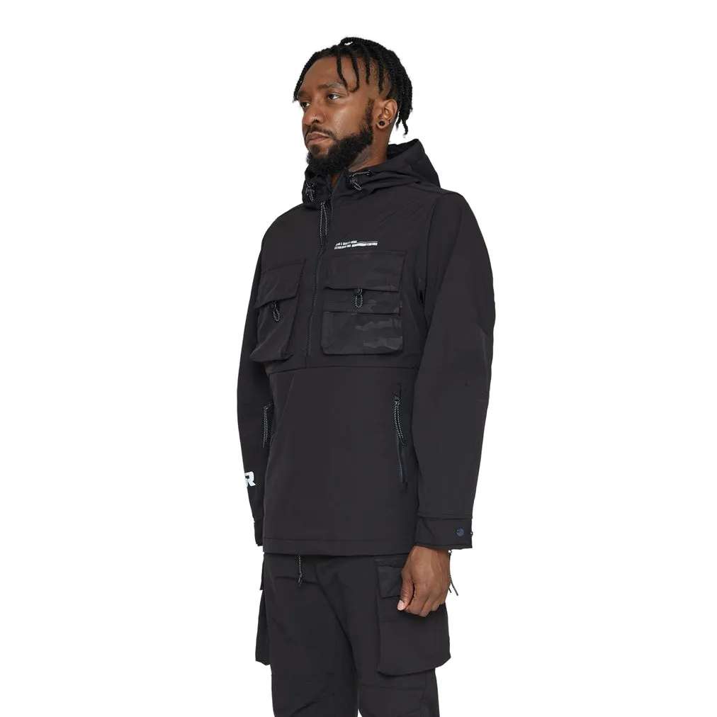 Utility Windbreaker Jacket - Black