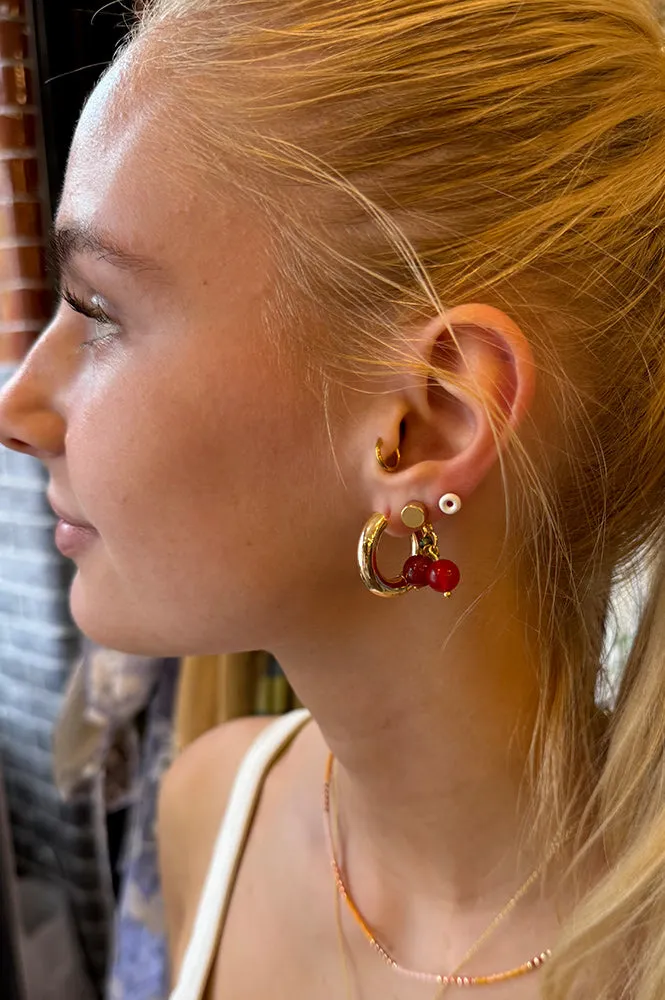 Vachana Red Cherry Earrings