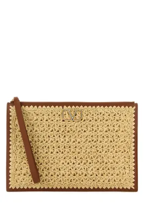 Valentino Garavani Raffia Clutch