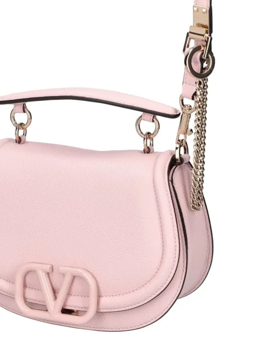 Valentino Garavani   V logo leather saddle bag 
