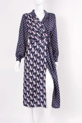 VALENTINO Resort 2020 Silk Logo Wrap Dress