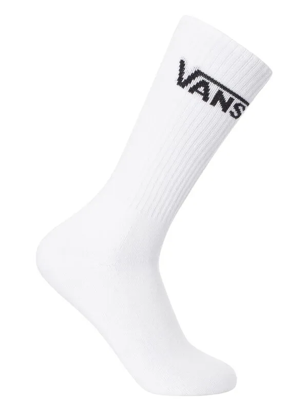 Vans 3 Pack Crew Socks - White