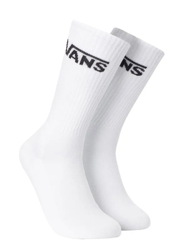 Vans 3 Pack Crew Socks - White