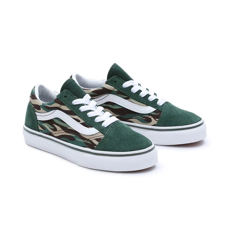 Vans Kids Old Skool Trainers Green/Multi