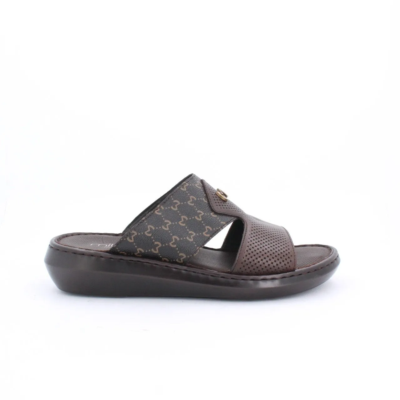 VEELEIF MENS SANDALS - DARK BROWN MONOGRAM