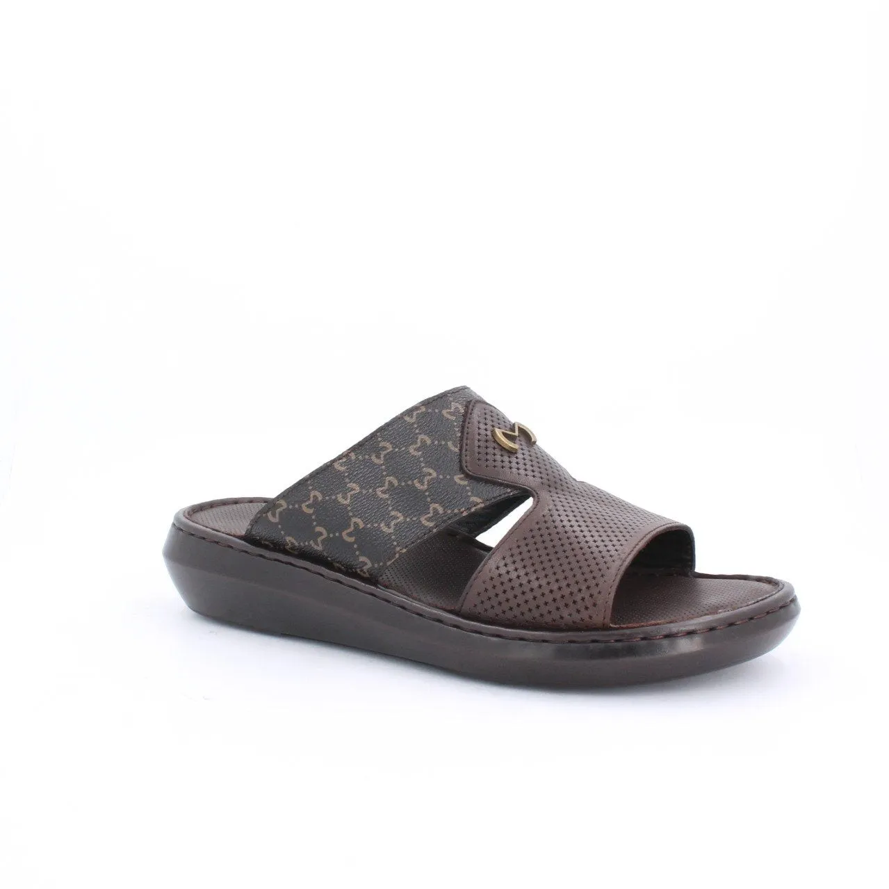 VEELEIF MENS SANDALS - DARK BROWN MONOGRAM