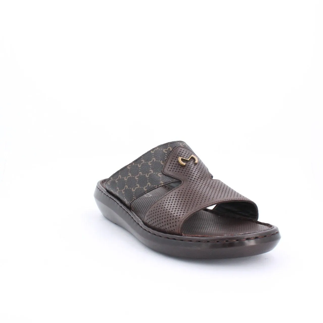 VEELEIF MENS SANDALS - DARK BROWN MONOGRAM