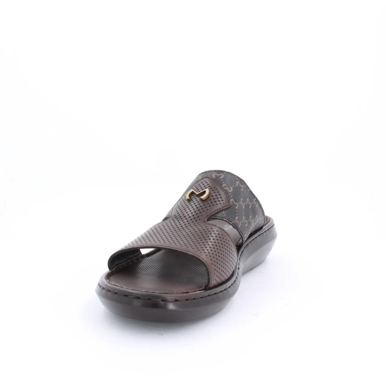 VEELEIF MENS SANDALS - DARK BROWN MONOGRAM