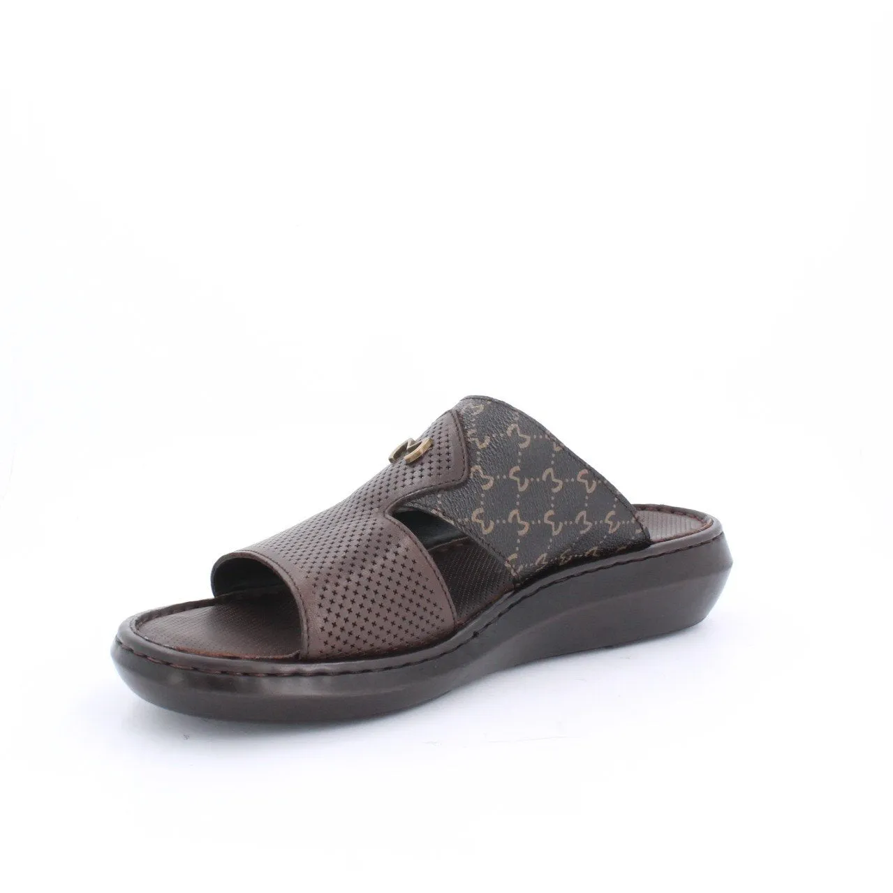 VEELEIF MENS SANDALS - DARK BROWN MONOGRAM