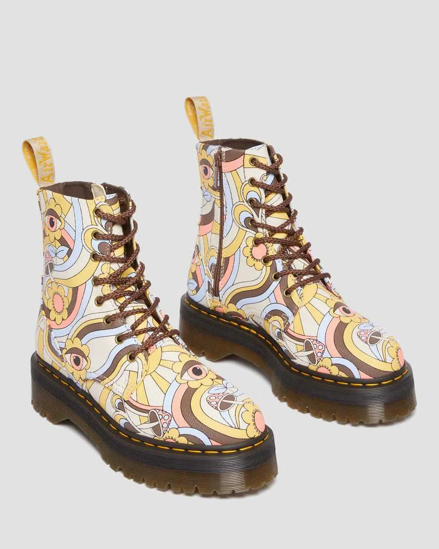 Vegan Jadon Boot in Retro Canvas from Dr. Martens