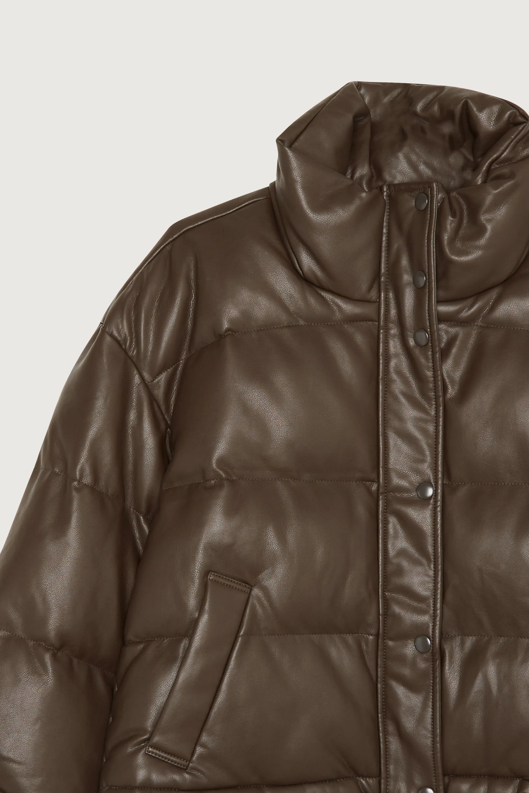 VEGAN LEATHER PUFFER